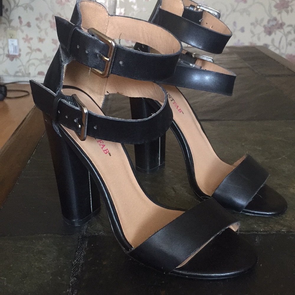 Double strapped black heels
